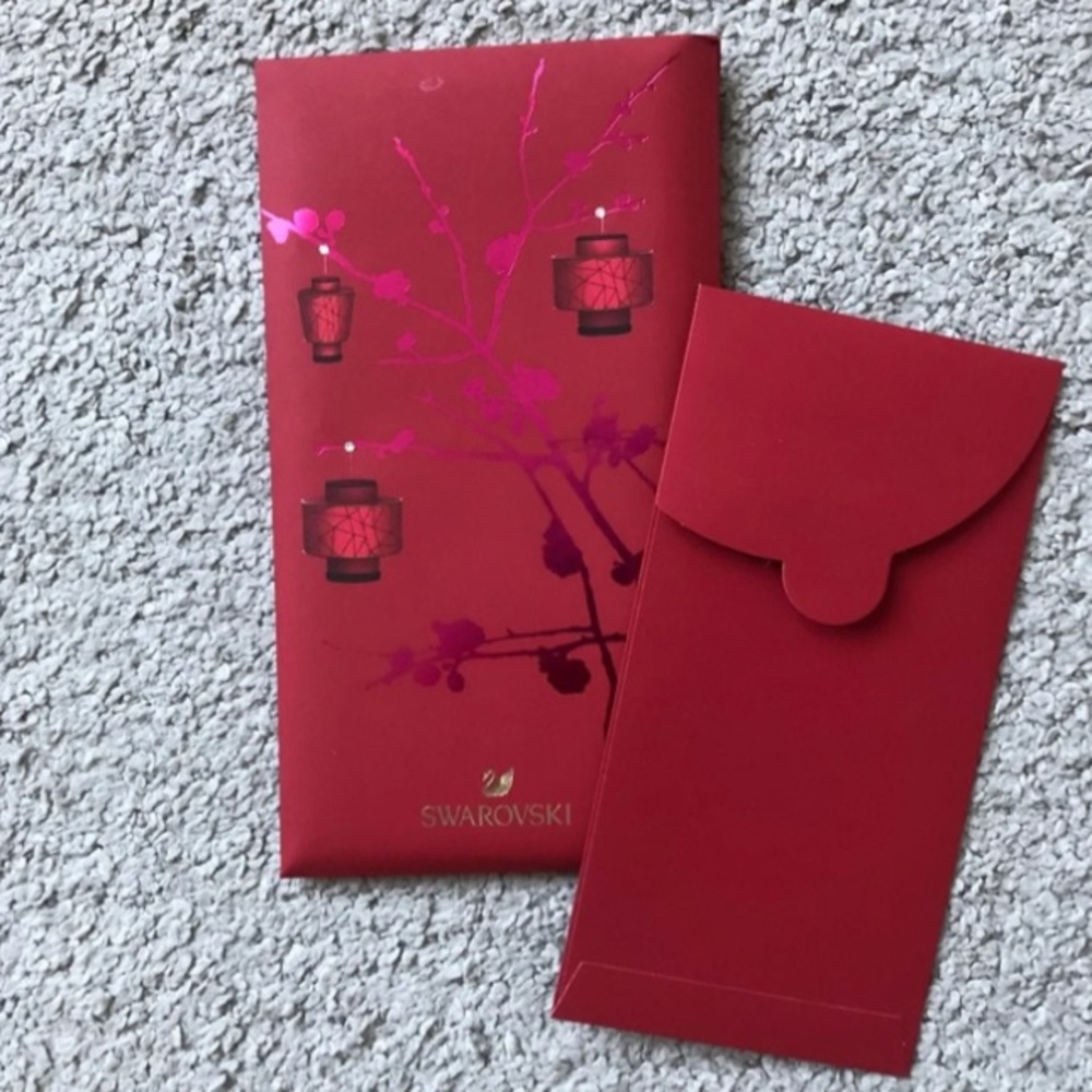 Authentic Swarovski Red Decorative Lunar Gift Envelope.8 pack.